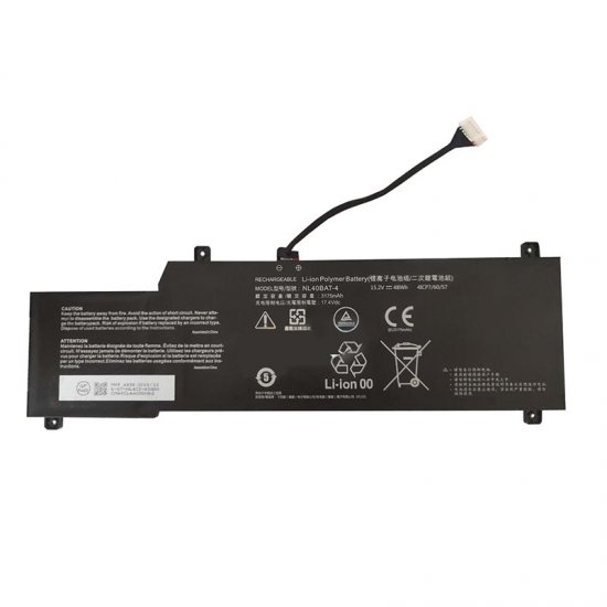 NL40BAT-4 Battery Replacement 6-87-NL40S-43G00 For Clevo Machcreator-A 15.6 - Click Image to Close