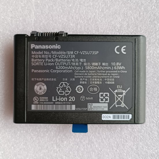 CF-VZSU73SP CF-VZSU73R Battery Replacement For Panasonic CF-D1 MK1 MK2 CF-D1N MK3 CF-D1DW200FZ - Click Image to Close