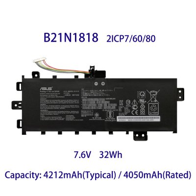 B21N1818 Battery 0B200-03350500 0B200-03350400 For Asus X712C X712FB X712DA X712FA X712DK