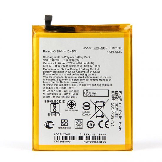 C11P1609 Battery Replacement For Asus ZenFone 3 Max Phone ZB520KL X00HDA ZC520KL X00HD ZC553KL X00DD - Click Image to Close