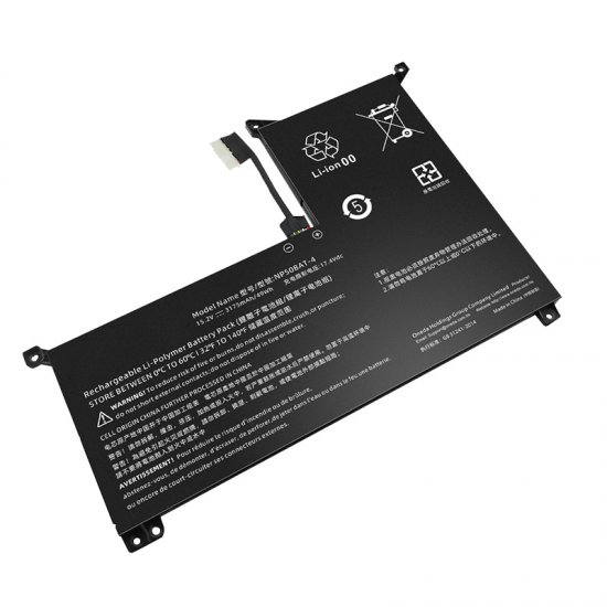 NP50BAT-4 Battery Replacement 6-87-NP50S-41B12 For Clevo XMG Focus 15 NP50HK - Click Image to Close