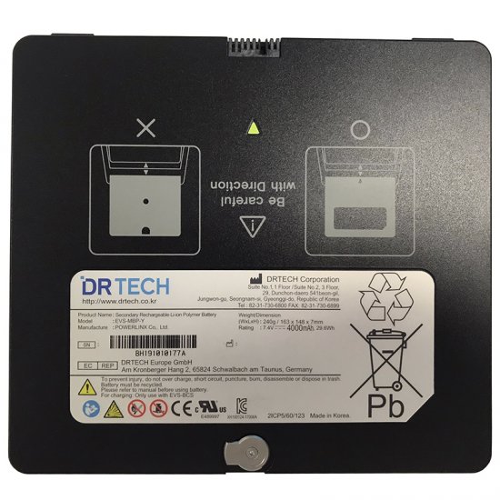 EVS-MBP Battery Replacement EVS-MBP-Y For DRTECH EVS 4343 Detector - Click Image to Close