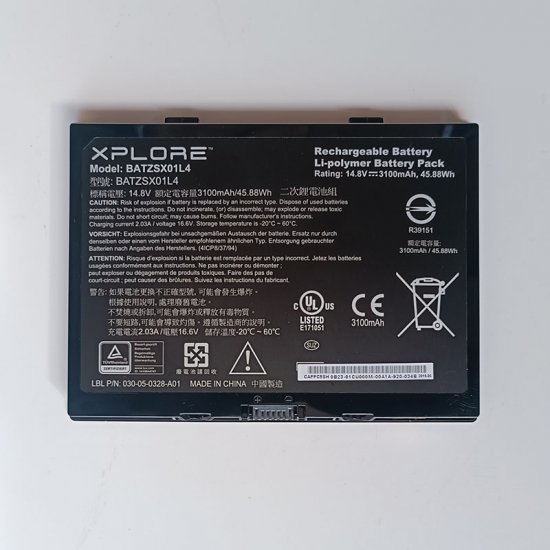 BATZSX01L4 Battery Replacement For Zebra Motion R12 Tablet 4UPF673791-1-T1060 - Click Image to Close