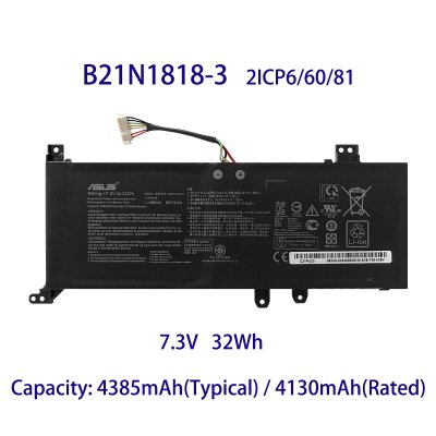 B21N1818-3 Battery Replacement For Asus VivoBook X512UB F512D A512F